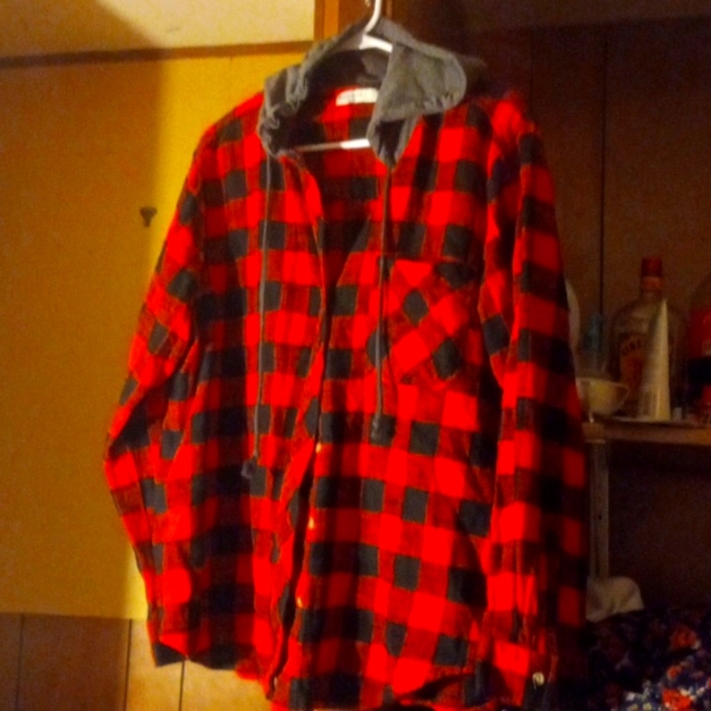 Women's Arizona Jean company extra large lightweight button-up plaid